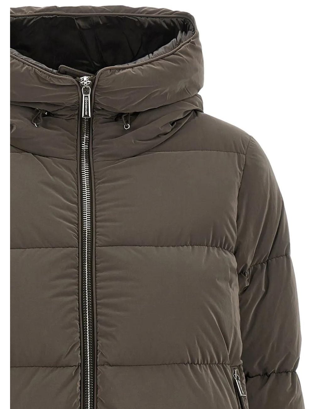 Moorer Gray Carinzia Hooded Padded Coat
