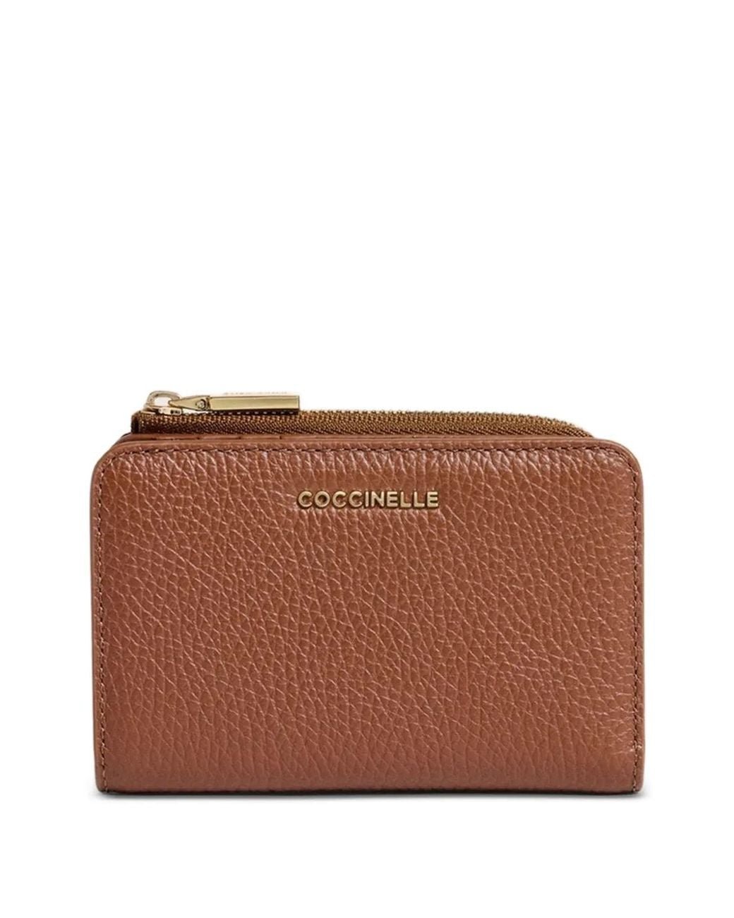 Coccinelle Brown Metallic Soft Grained Leather Wallet