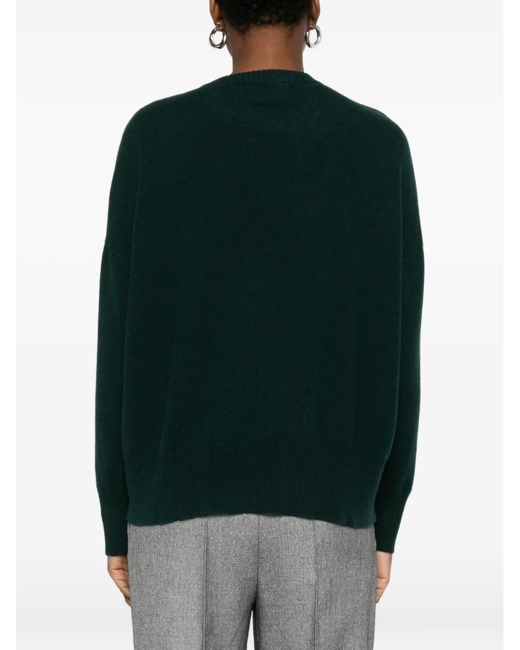 Be You Green Crew-Neck Cashmere Sweater
