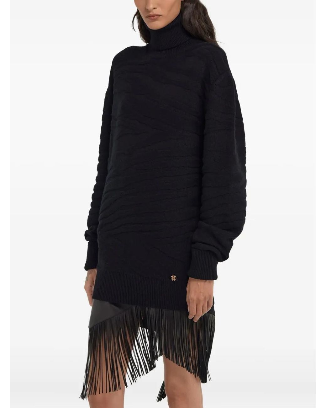 Roberto Cavalli Blue Wool Jumper