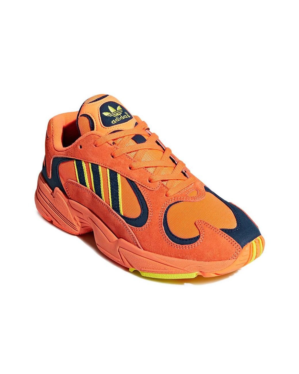 adidas Orange, Blue And Neon Yellow Yung 1 Suede Leather And Cotton  Sneakers for Men | Lyst