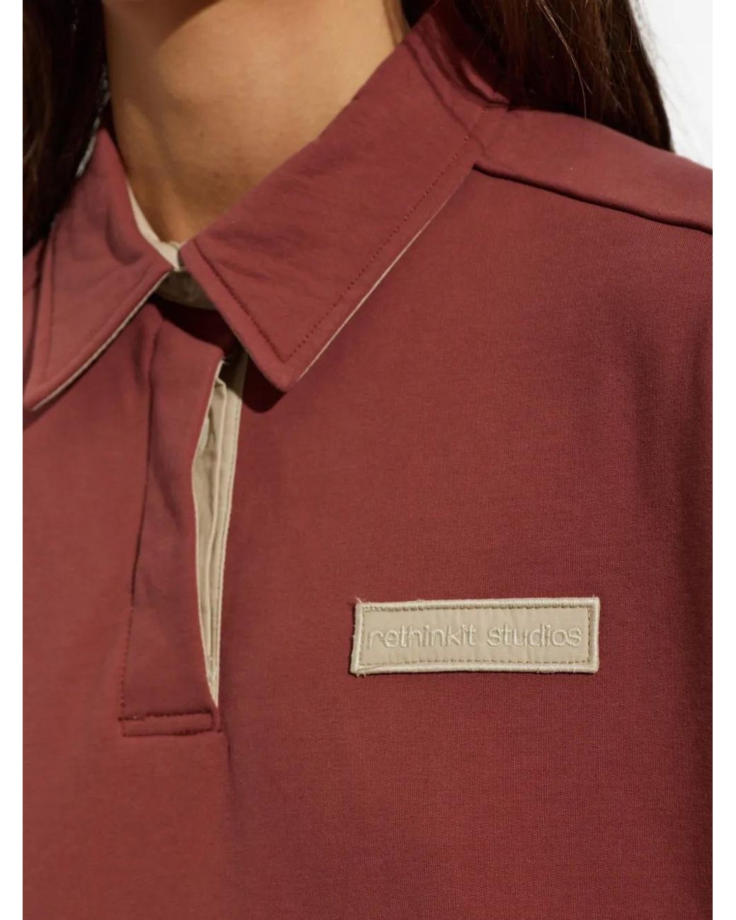 Rethinkit Studios Red Logo-Patch Polo Shirt