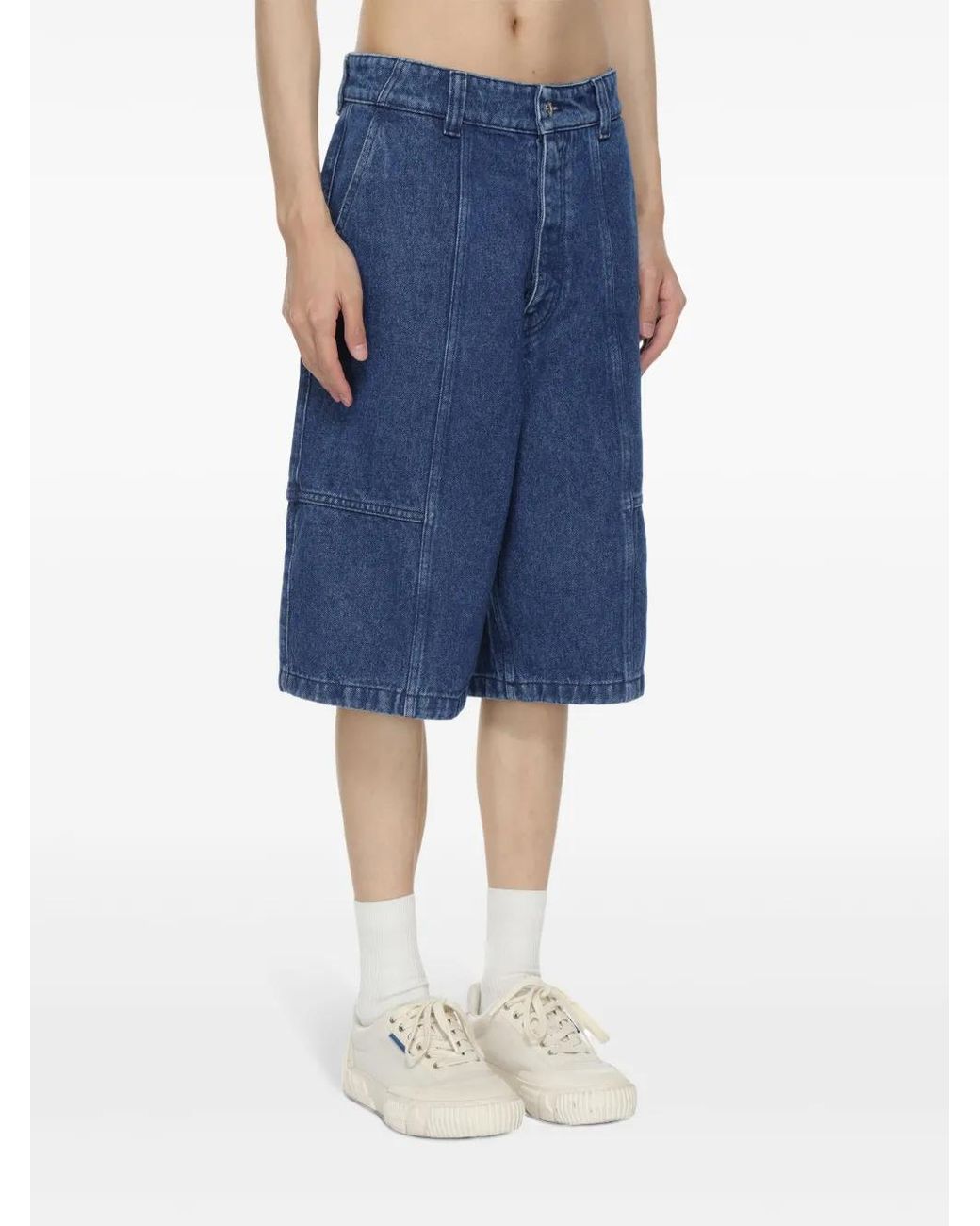 Maison Kitsuné Blue Workwear Denim Shorts for men