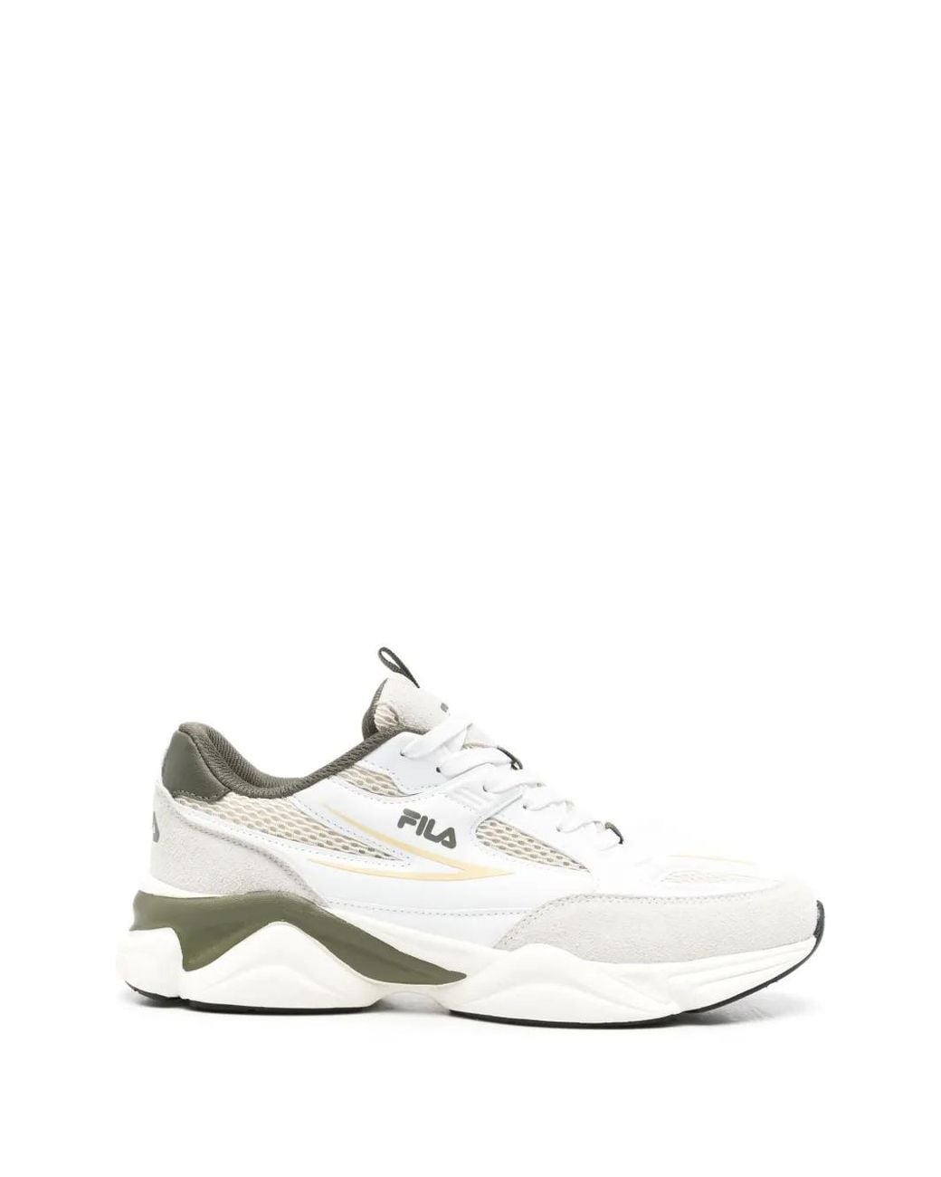 Fila White Recade Logo-Print Sneakers for men