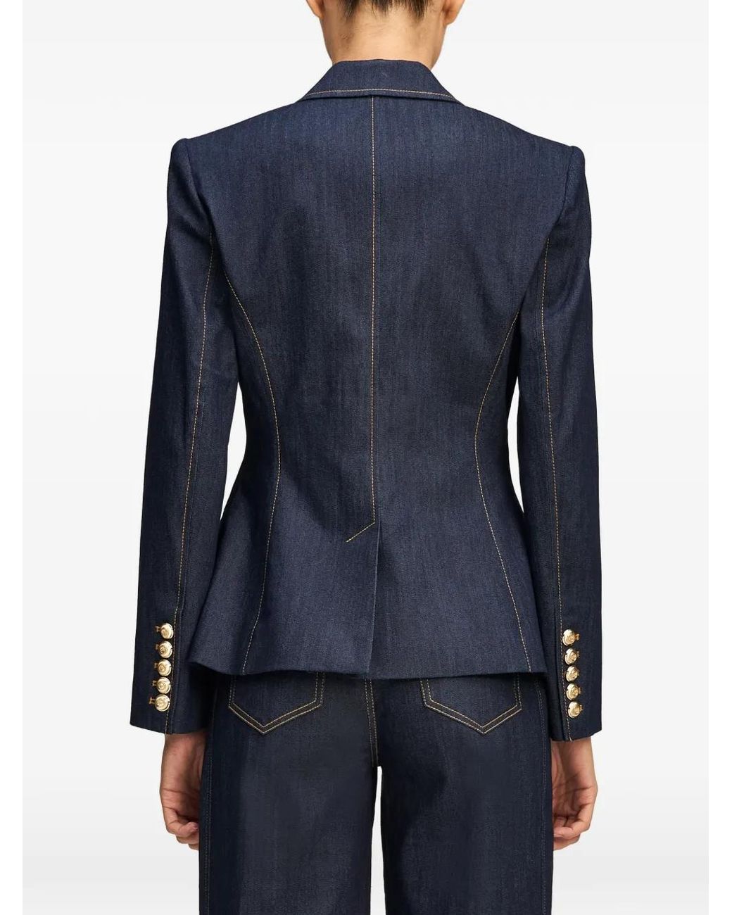 Cinq À Sept Blue Arlene Peplum Blazer