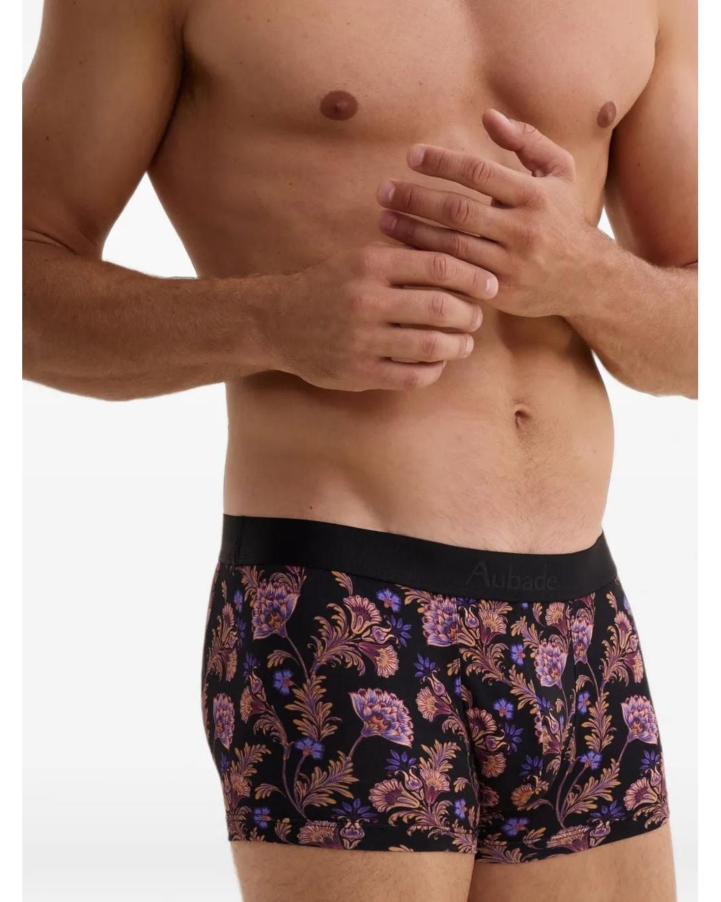 Aubade White Floral-Print Boxers for men