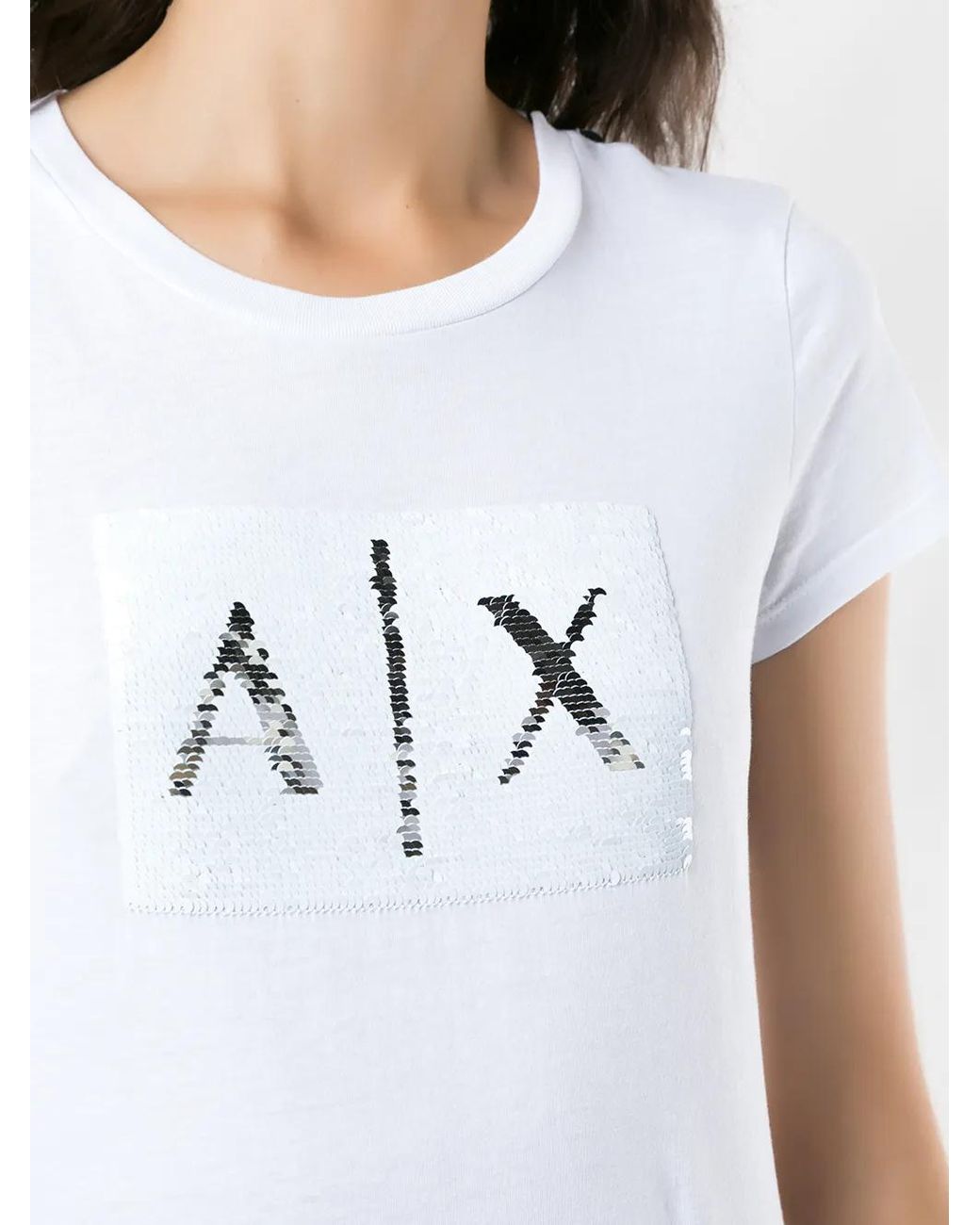 ARMANI EXCHANGE White Logo Print T-Shirt