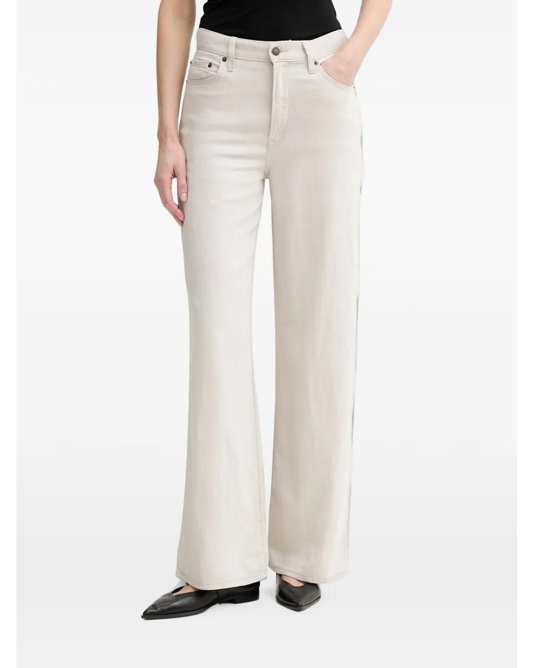 Levi's White Ribcage Jeans