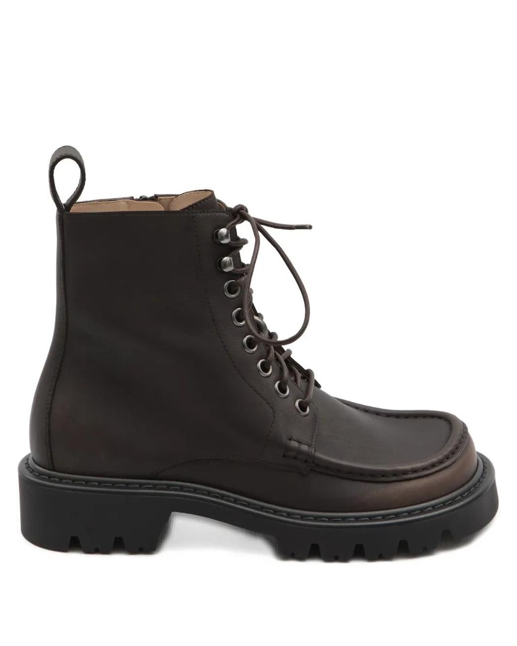 Loewe Black Lace-Up Ankle Boots for men