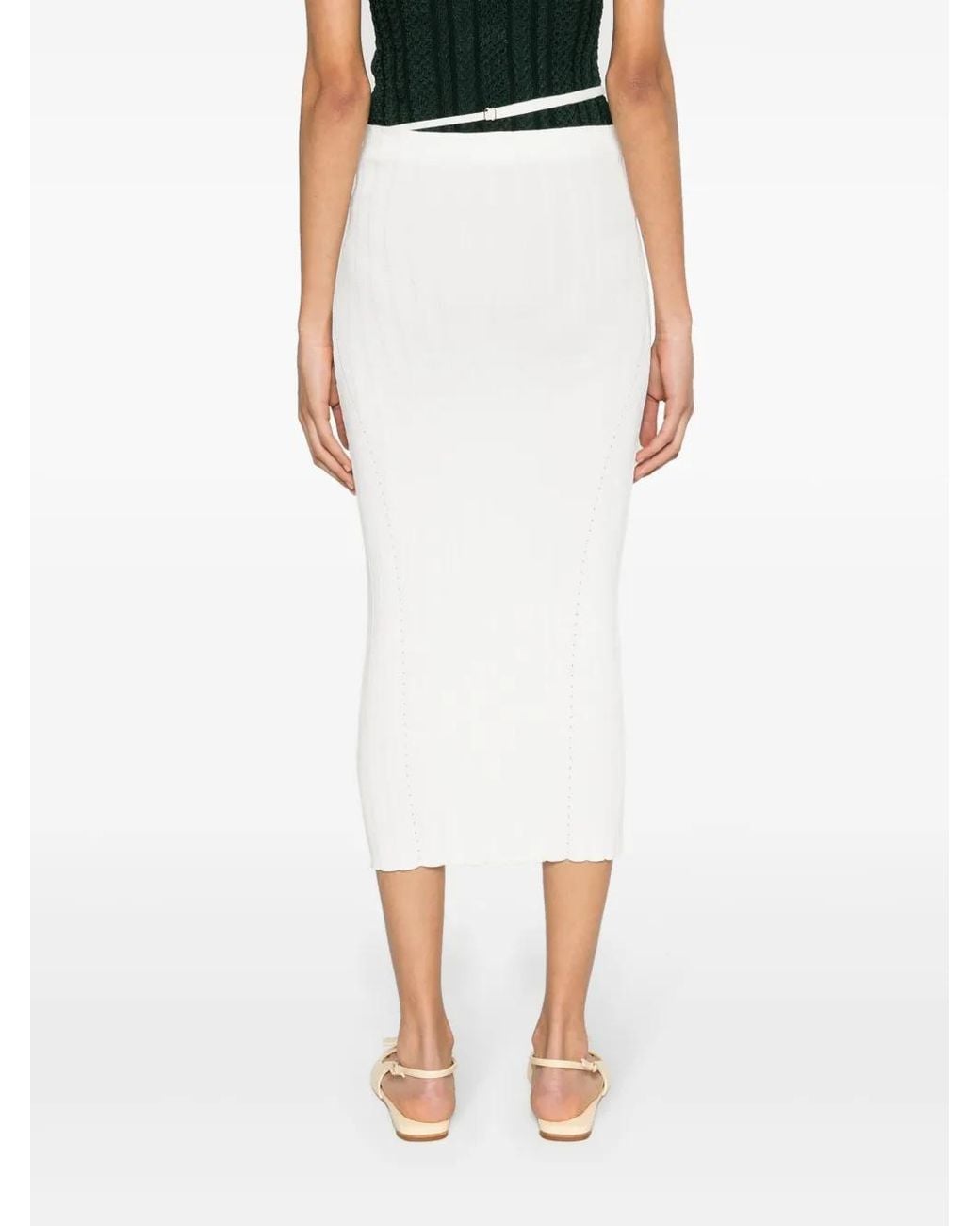 Jacquemus White The Pralù Skirt