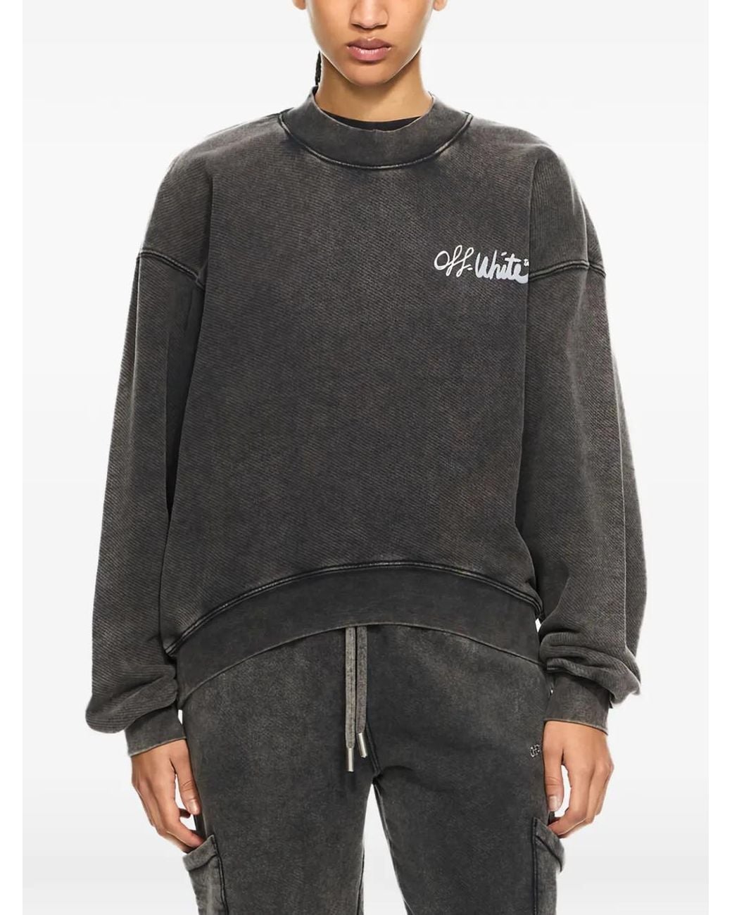 Off-White c/o Virgil Abloh Gray Off Marker Sweatshirt