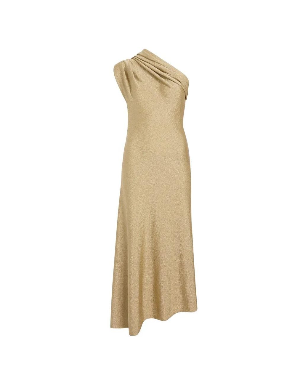 Khaite Natural Coast Draped Midi Dress