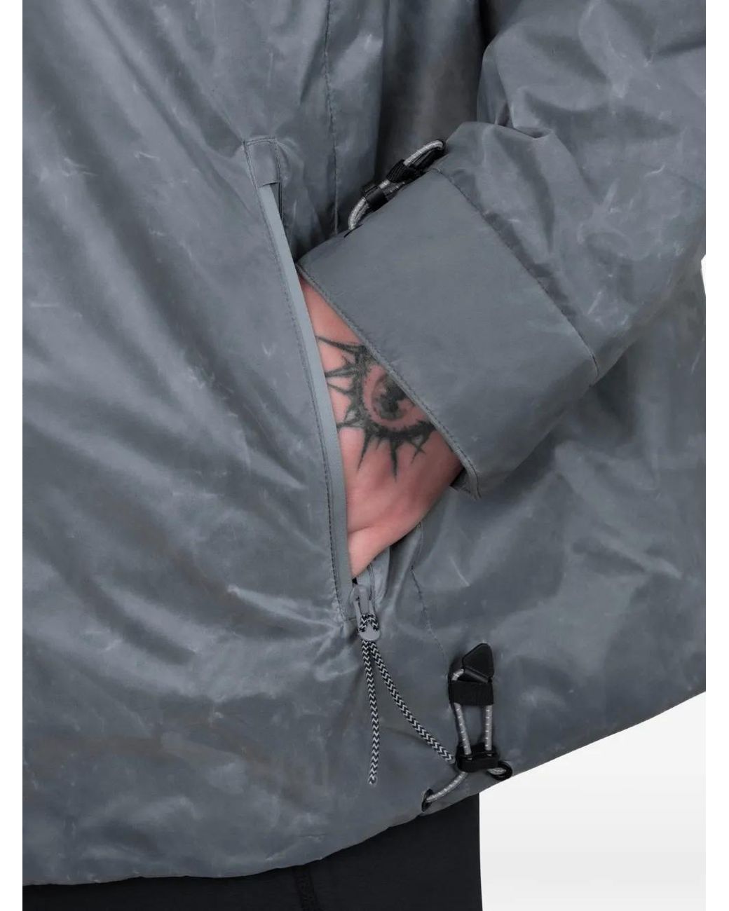 Optimistic Runners Gray Hooded Zip Jacket for men