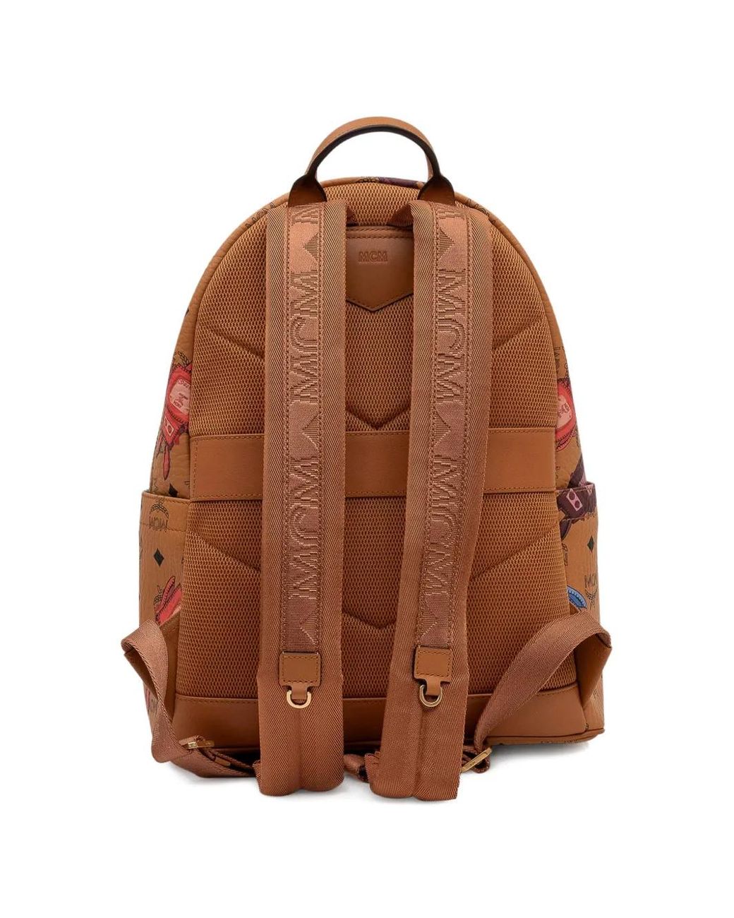 MCM Orange Stark Rabot-Graphic Backpack for men