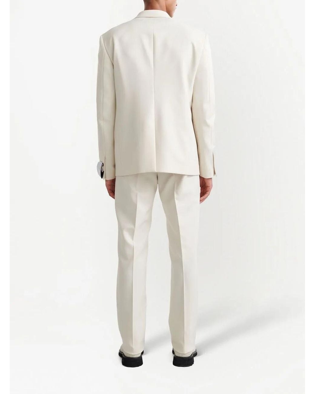Off-White c/o Virgil Abloh White Straight-Leg Tailored Trousers for men