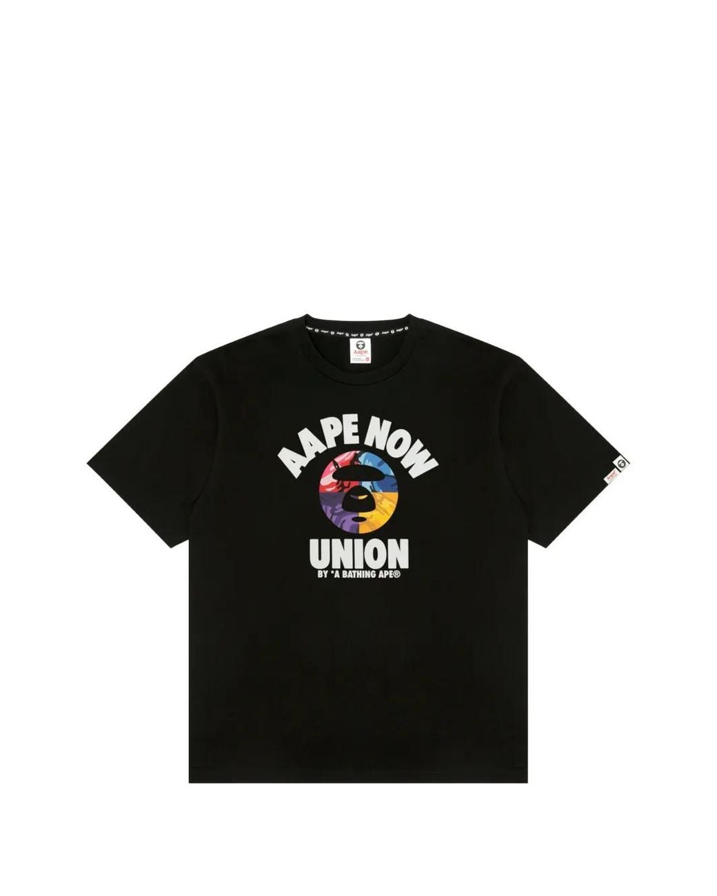 Aape By A Bathing Ape Black Graphic-Print T-Shirt for men