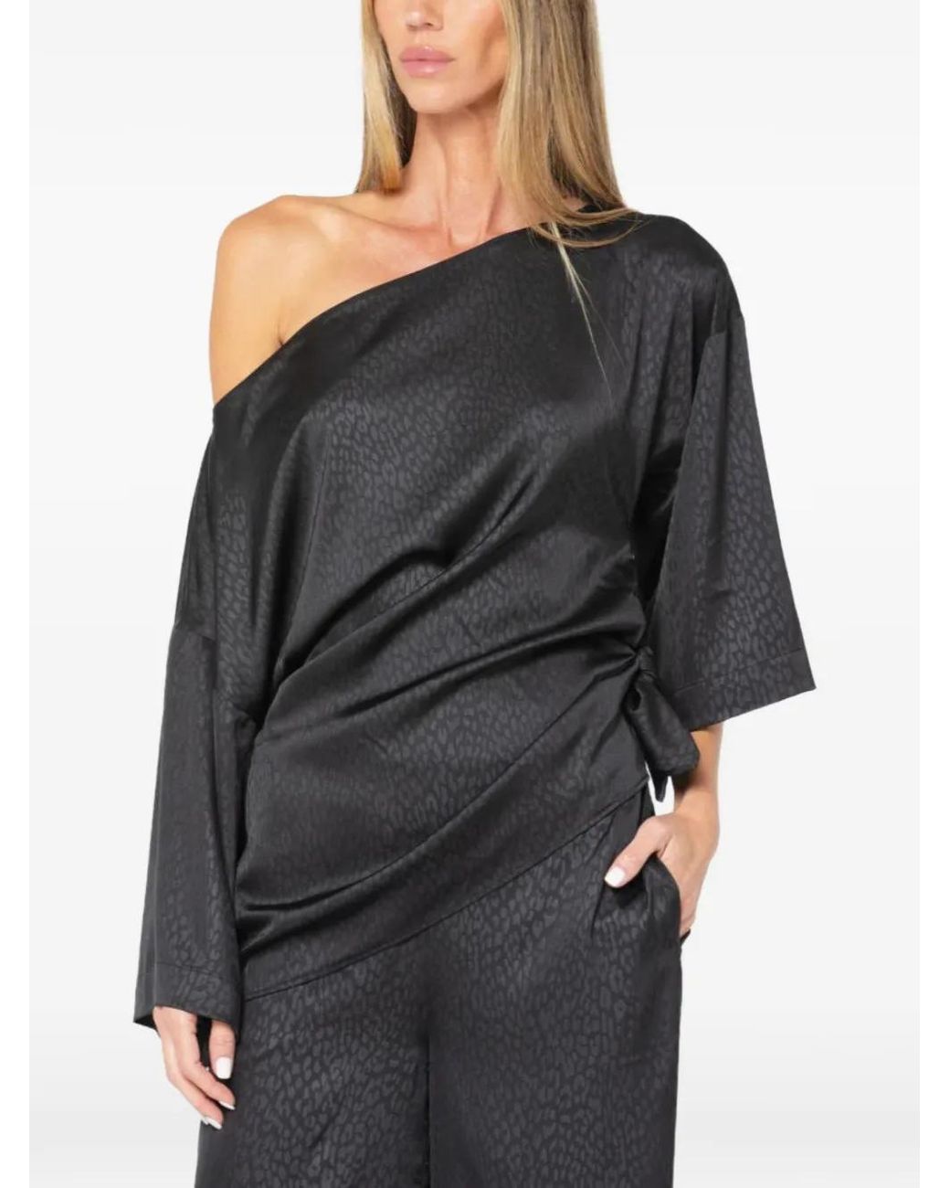 JBQ Black Haut Cataleya À Une Épaule