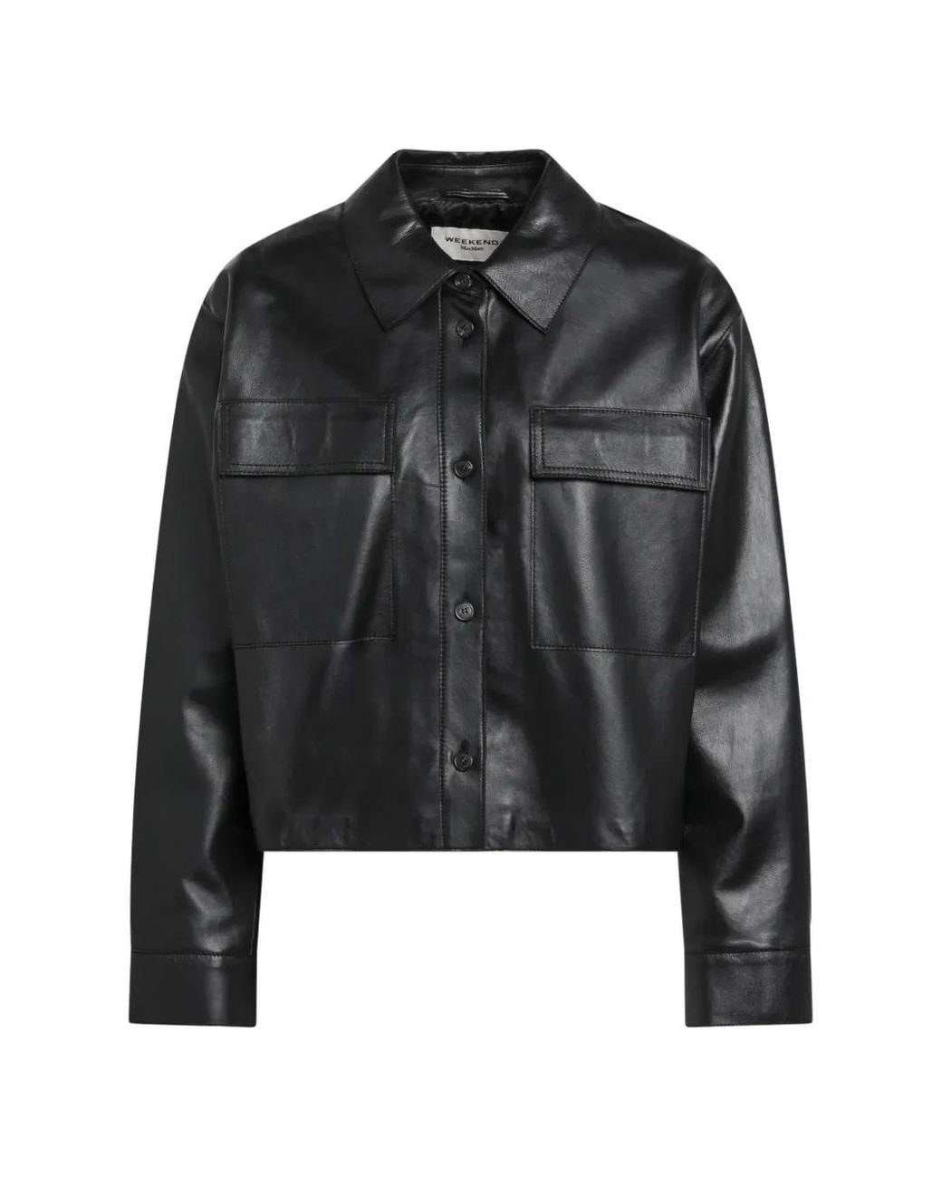 Weekend by Maxmara Black Nappa Leather Jacket