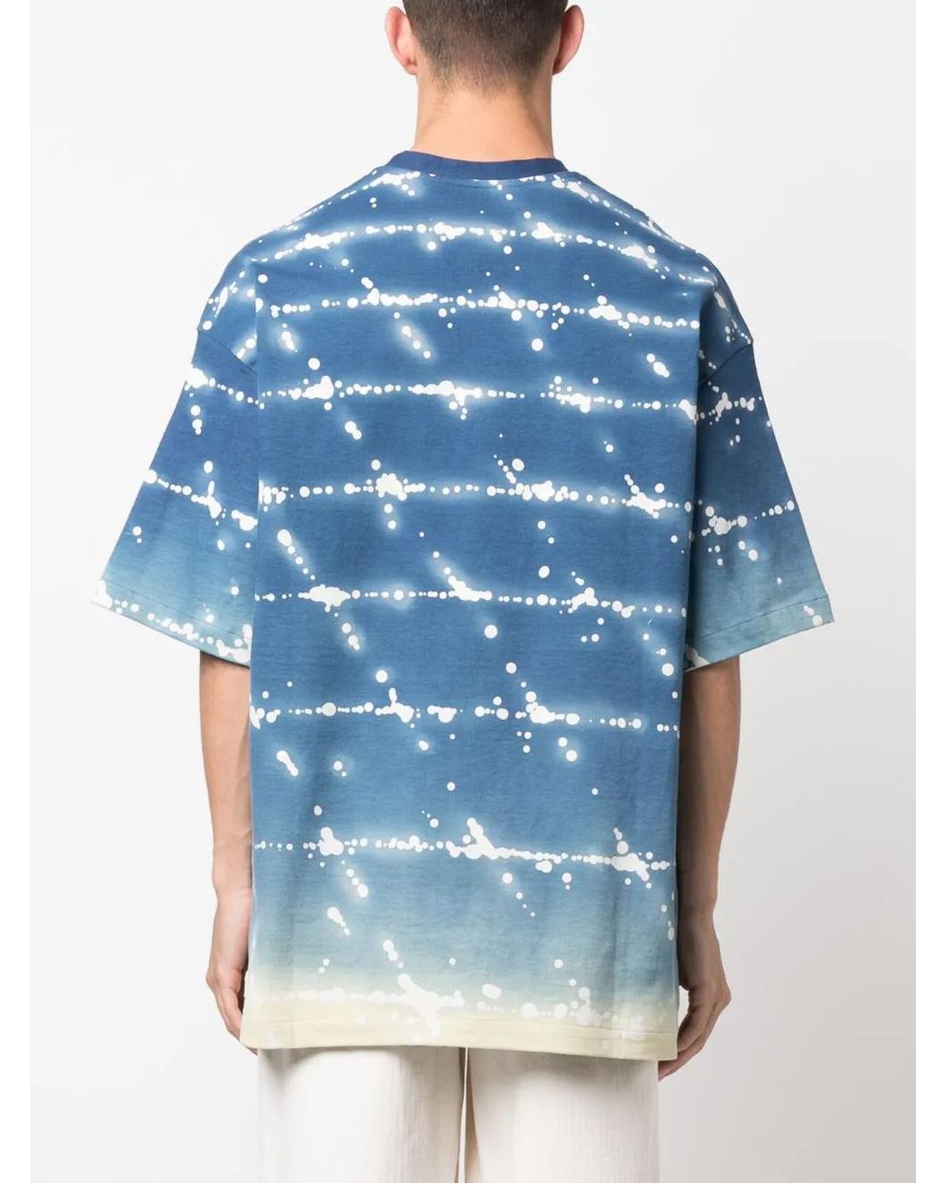 Jil Sander Blue Graphic-Print Cotton T-Shirt for men
