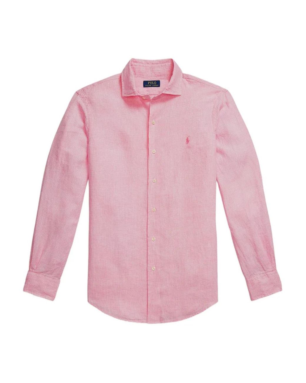 Polo Ralph Lauren Pink Linen Shirt for men