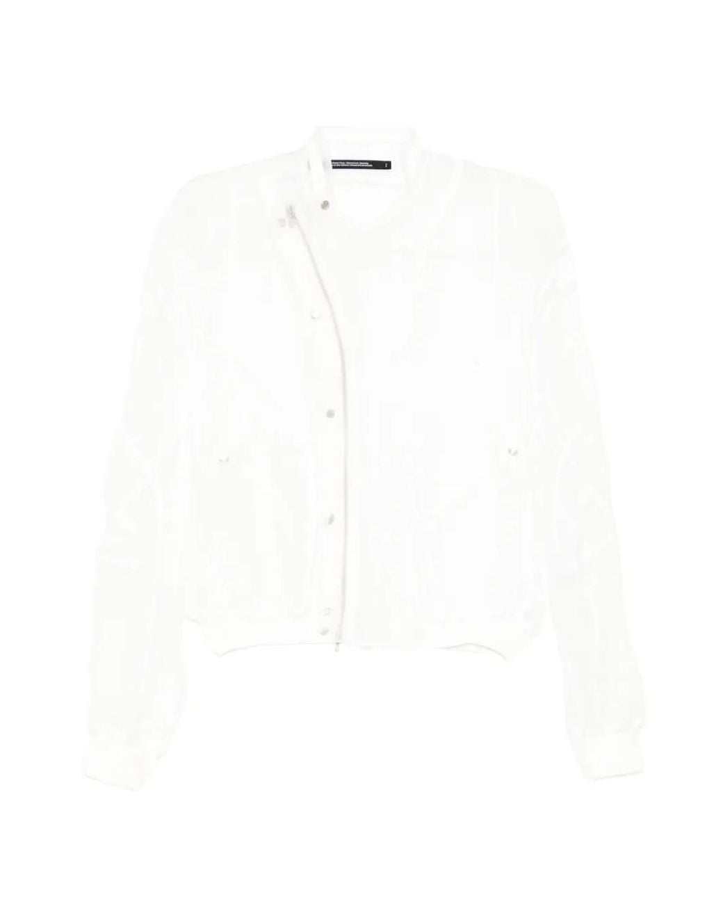 Julius White Sheer Panelled Jacket for men