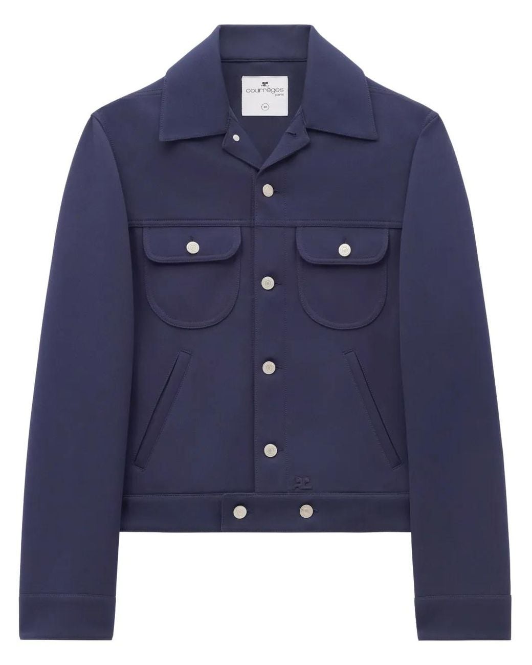 Courreges Blue Button-Up Jacket for men
