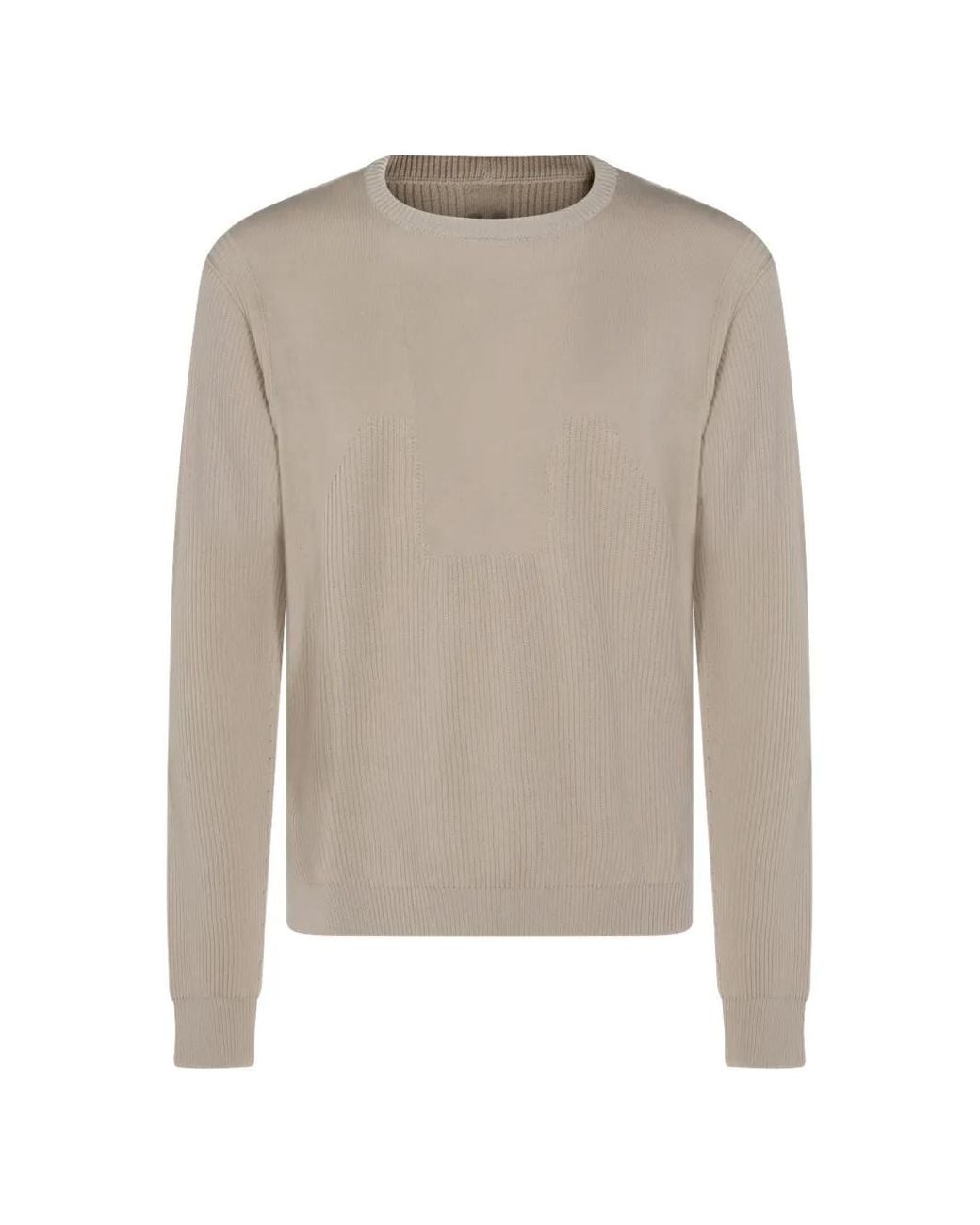 Rick Owens Natural Ribbed-Knit Sweater for men