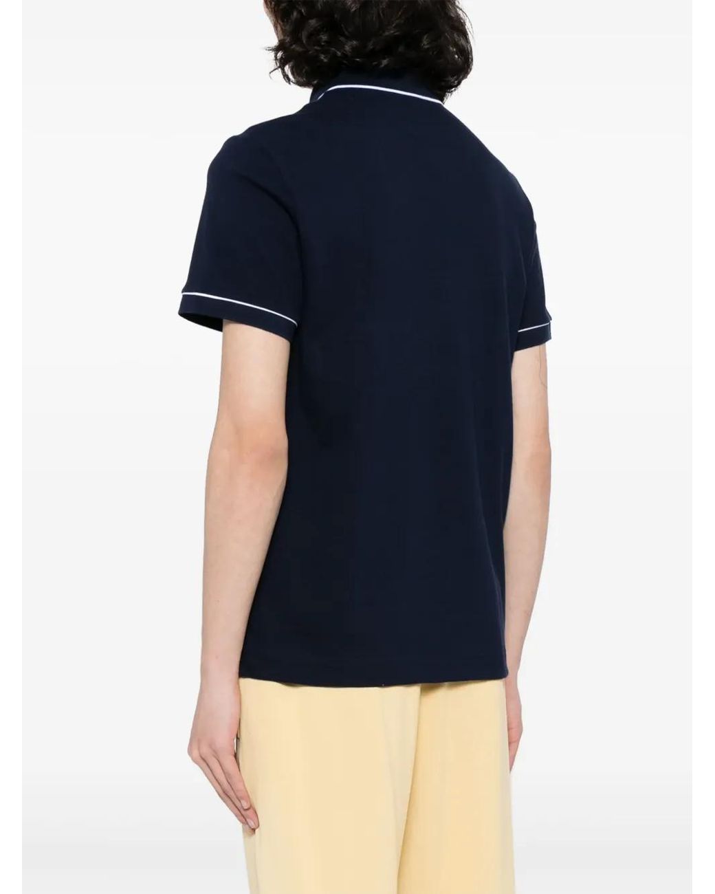 Lacoste Blue Contrast-Trim Polo Shirt for men