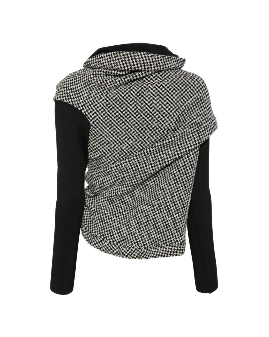 Junya Watanabe Gray Houndstooth-Pattern Jacket