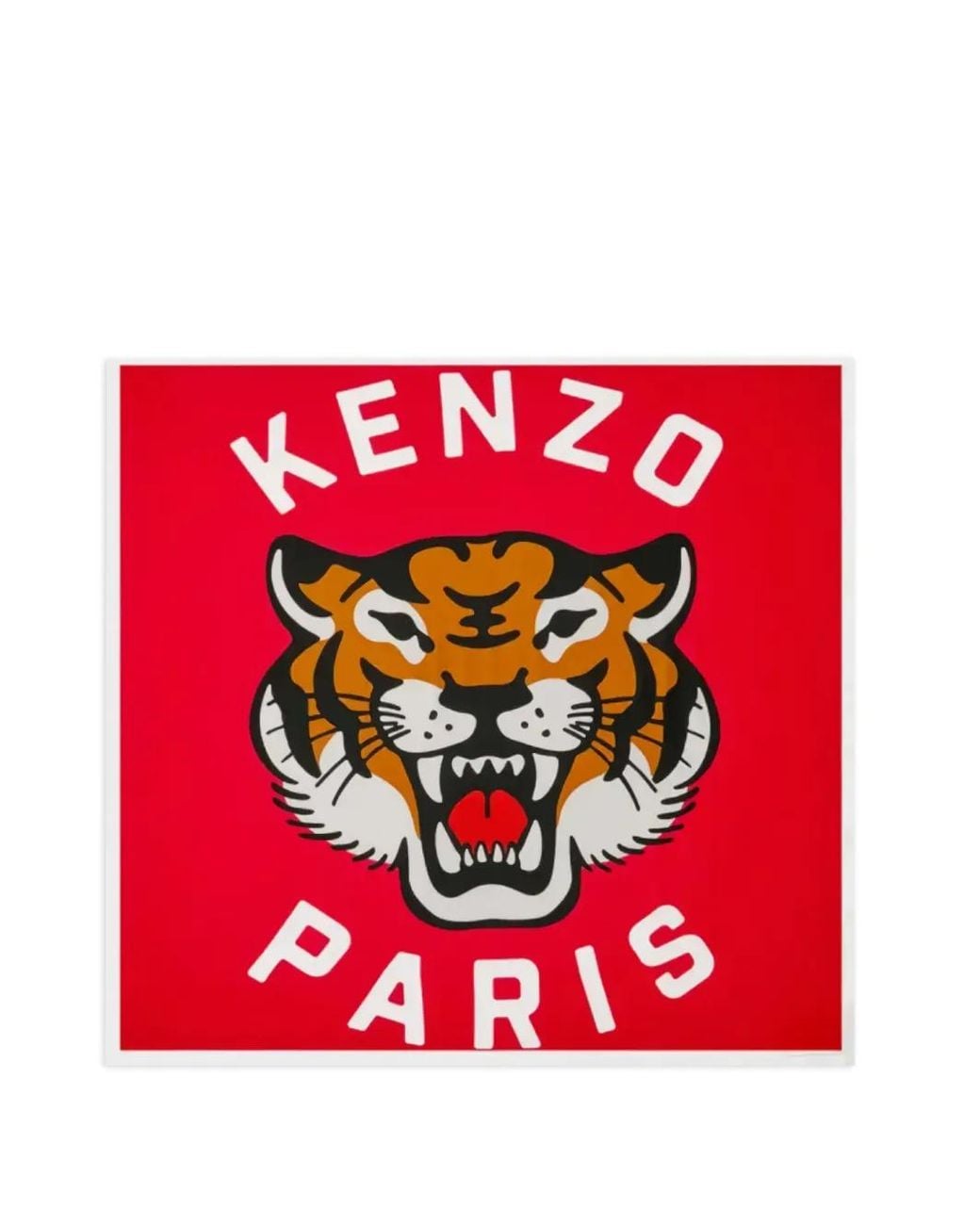 KENZO Red Lucky Tiger Scarf