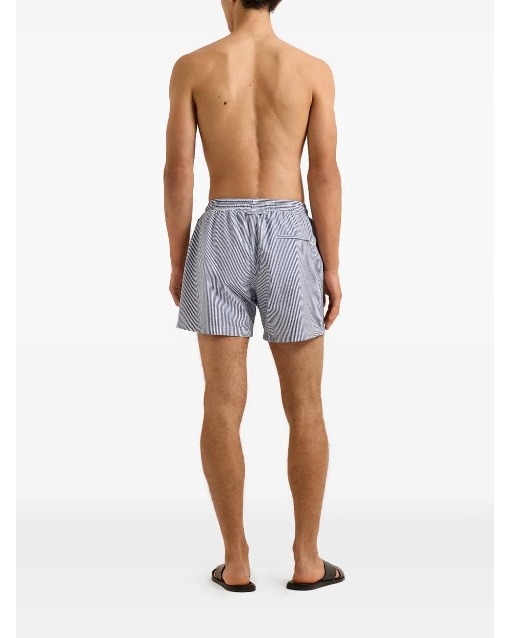 Orlebar Brown Blue Boxer Striped Swim Shorts for men