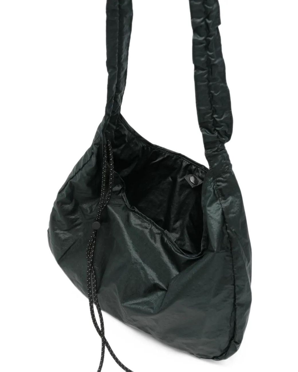 Roa Black Logo-Print Crinkled Crossbody Bag
