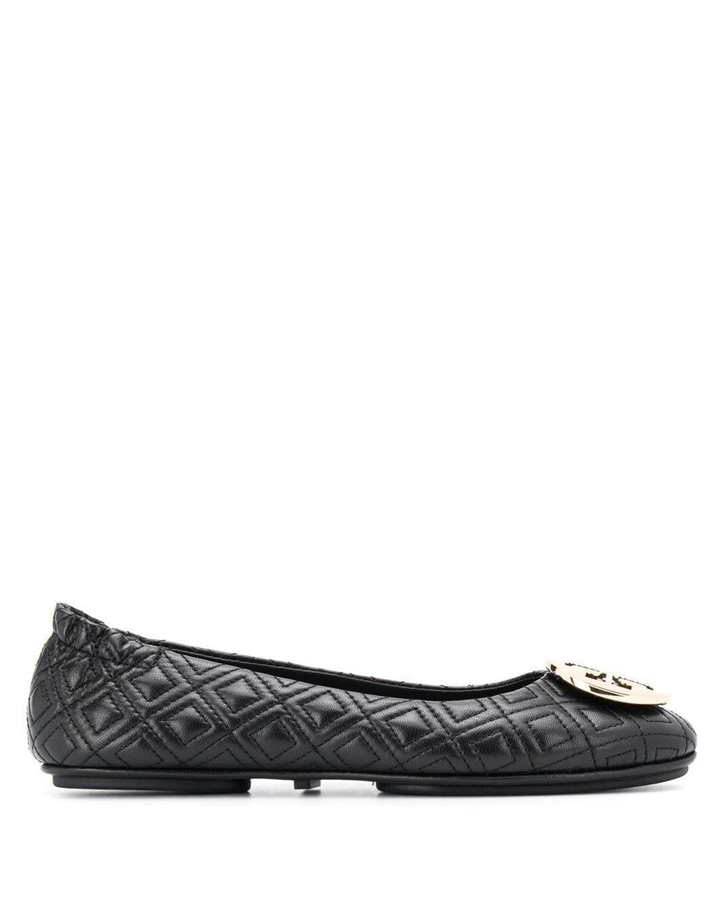tory burch minnie travel ballet flat quilted leather