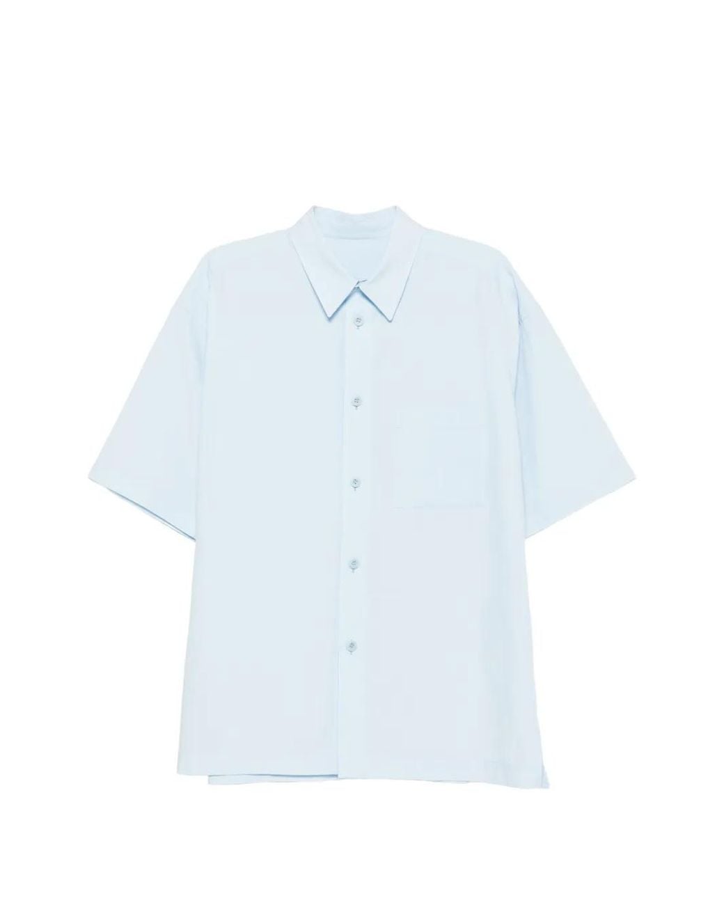 Issey Miyake Blue Chemise À Poche Poitrine for men