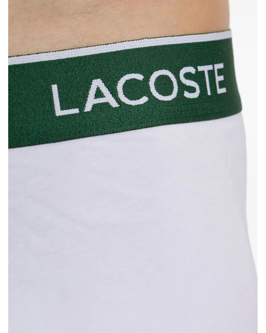 Lacoste White 3-Pack Stretch Cotton Boxers for men