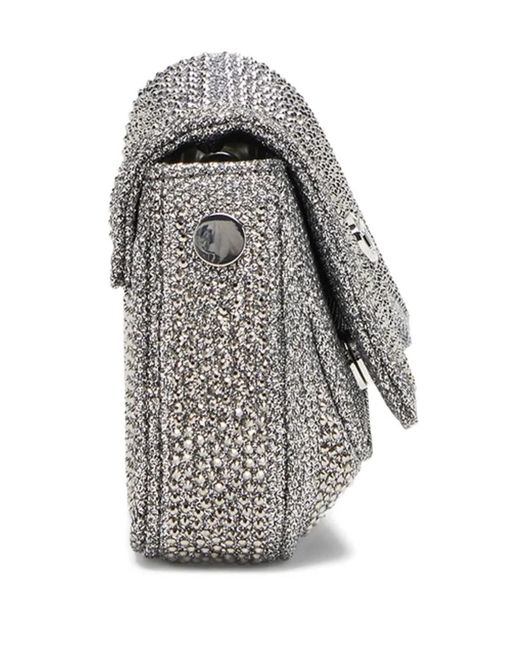 DIESEL Gray Play-Small Crossbody Bag With Crystal