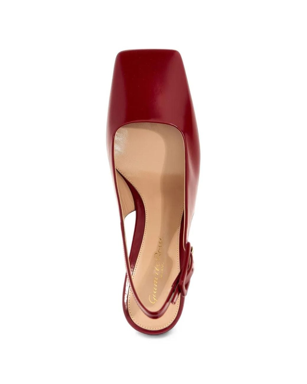 Gianvito Rossi Red Buckle-Fastening Leather Pumps