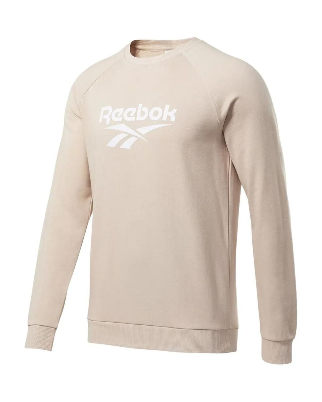 Reebok White Logo-Print Sweatshirt for men