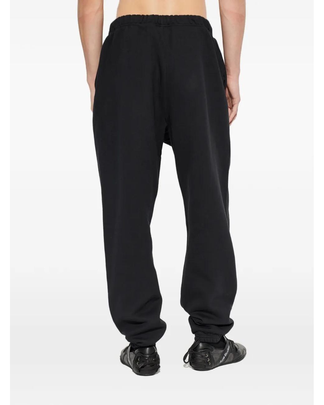 Fear Of God Black Drawstring Logo-Detail Track Pants