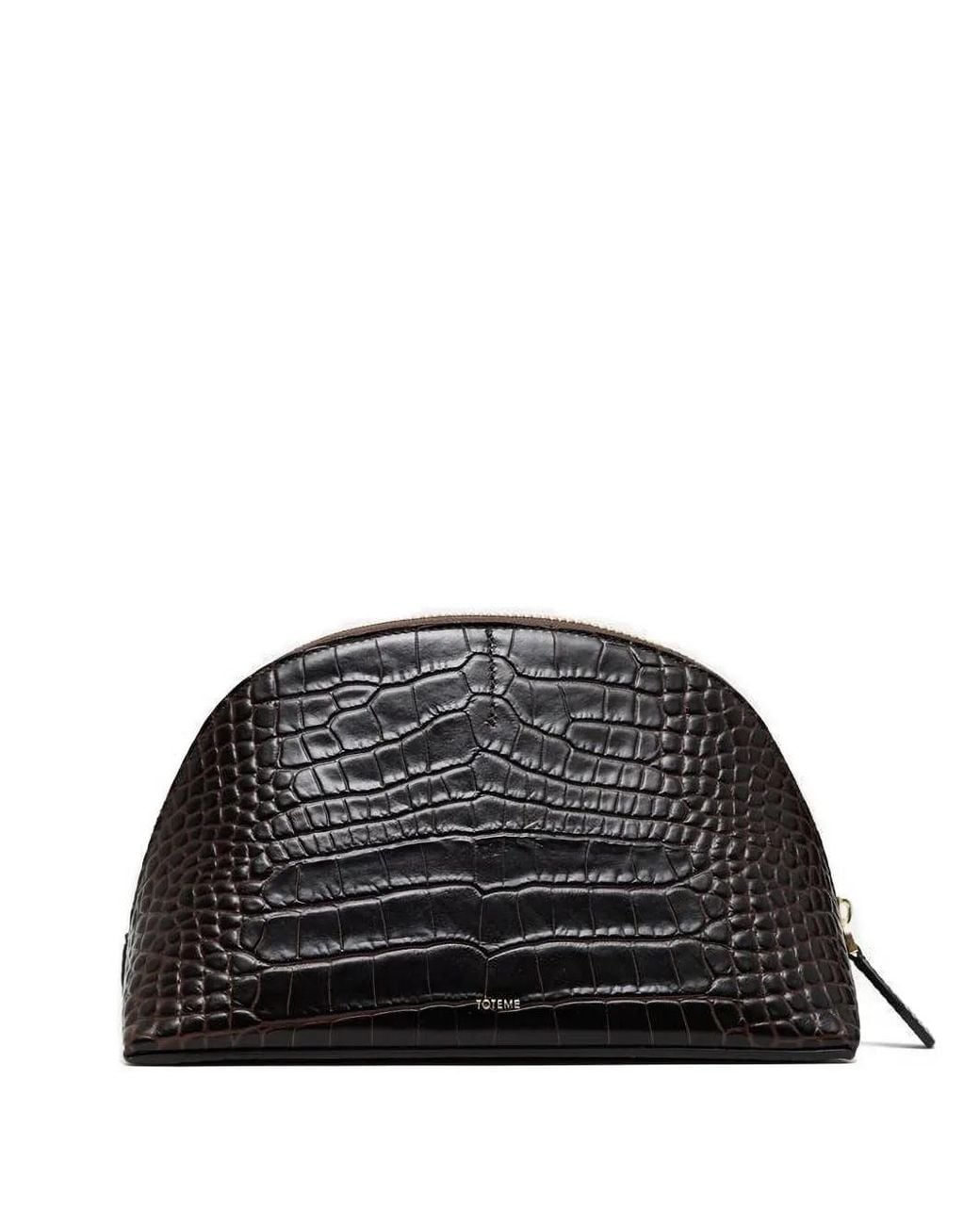 Totême Black Small Croco-Embossed Day Pouch