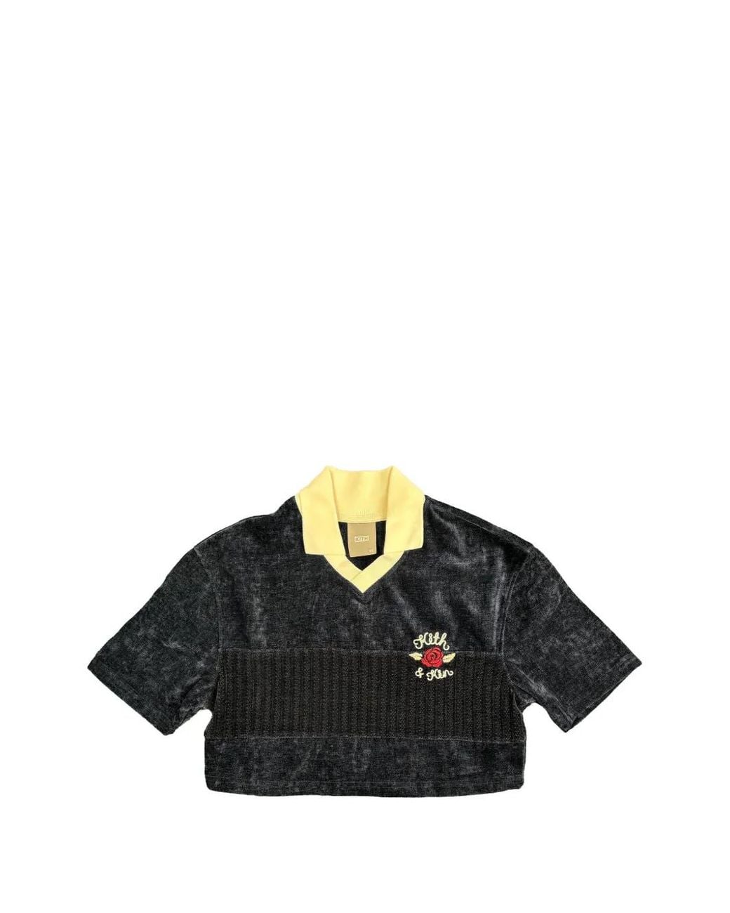 Kith Black Spencer Bonded Chenille V-Neck T-Shirt