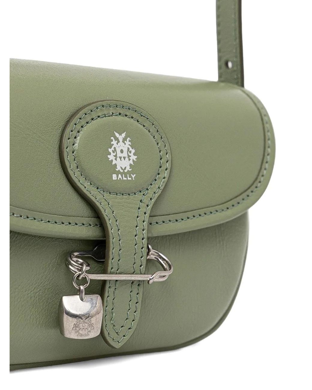 Bally Beckett Safety-Pin Detail Mini Bag in Green | Lyst
