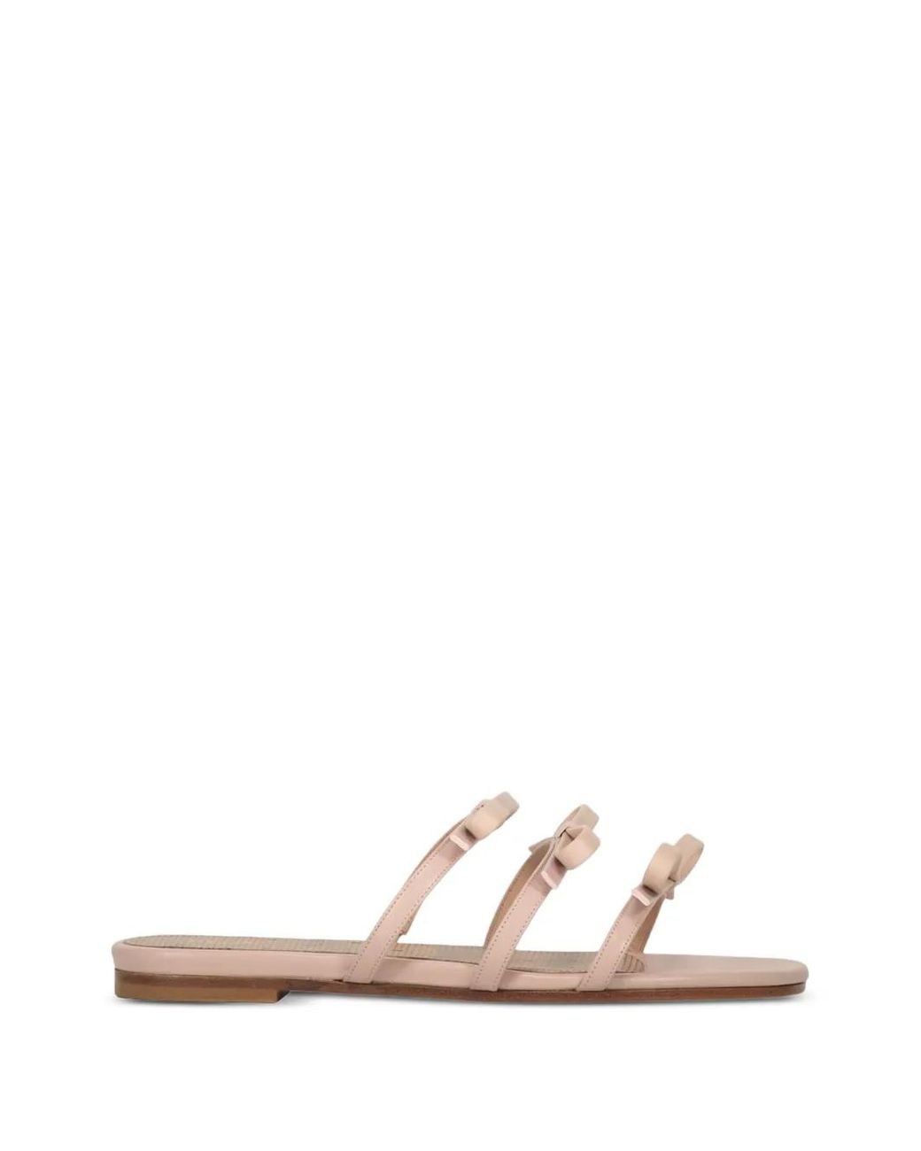 Red(v) Pink Bow-Detail Triple-Strap Sandals