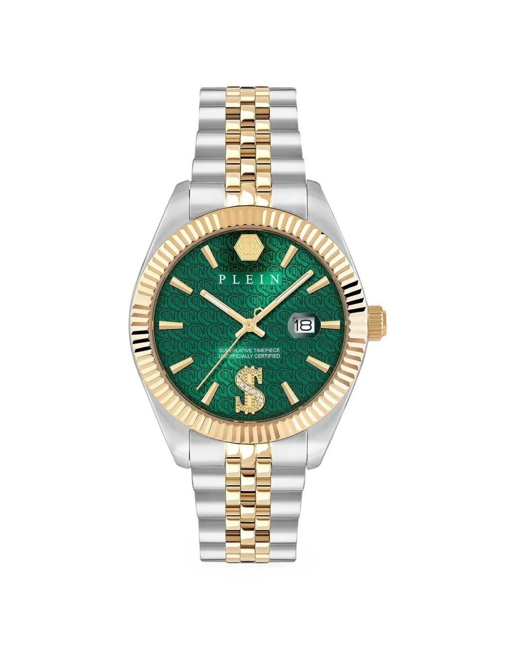 Philipp Plein Metallic Date Superlative 41Mm Watch for men