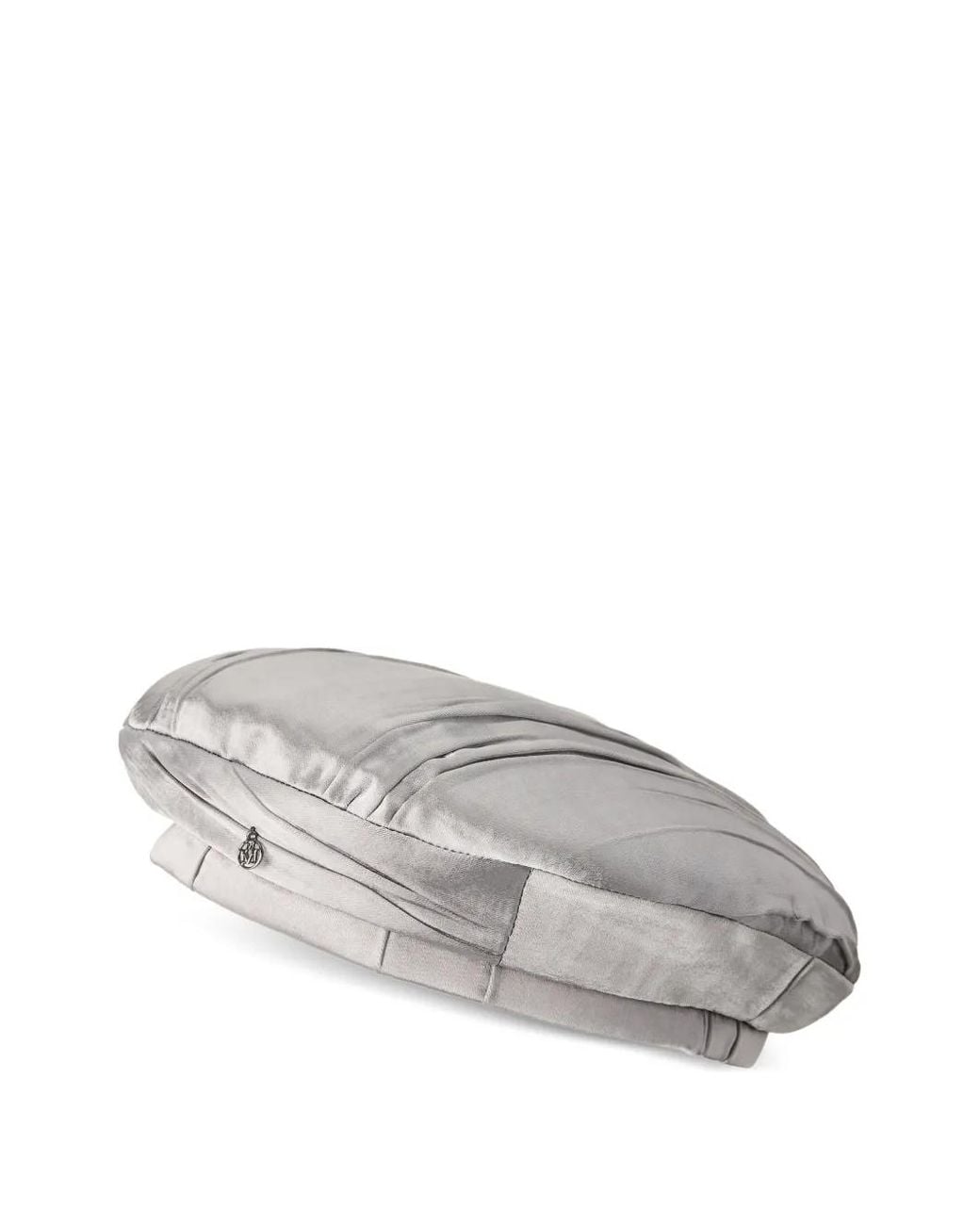 Maison Michel Gray Irma Logo-Embellished Beret