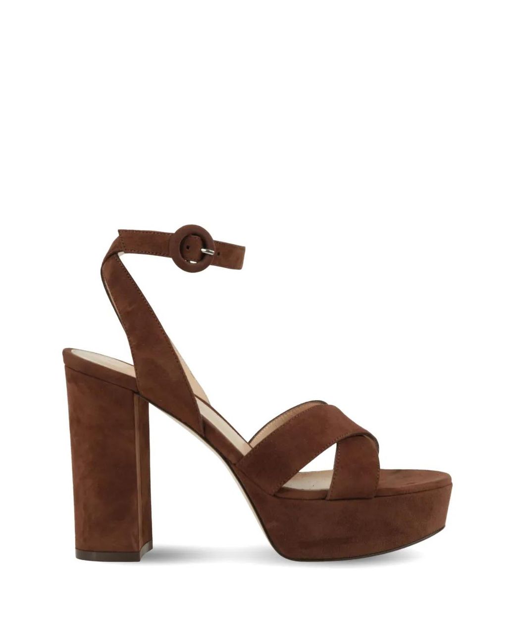 Gianvito Rossi Brown Sabrina Crossover-Strap Sandals