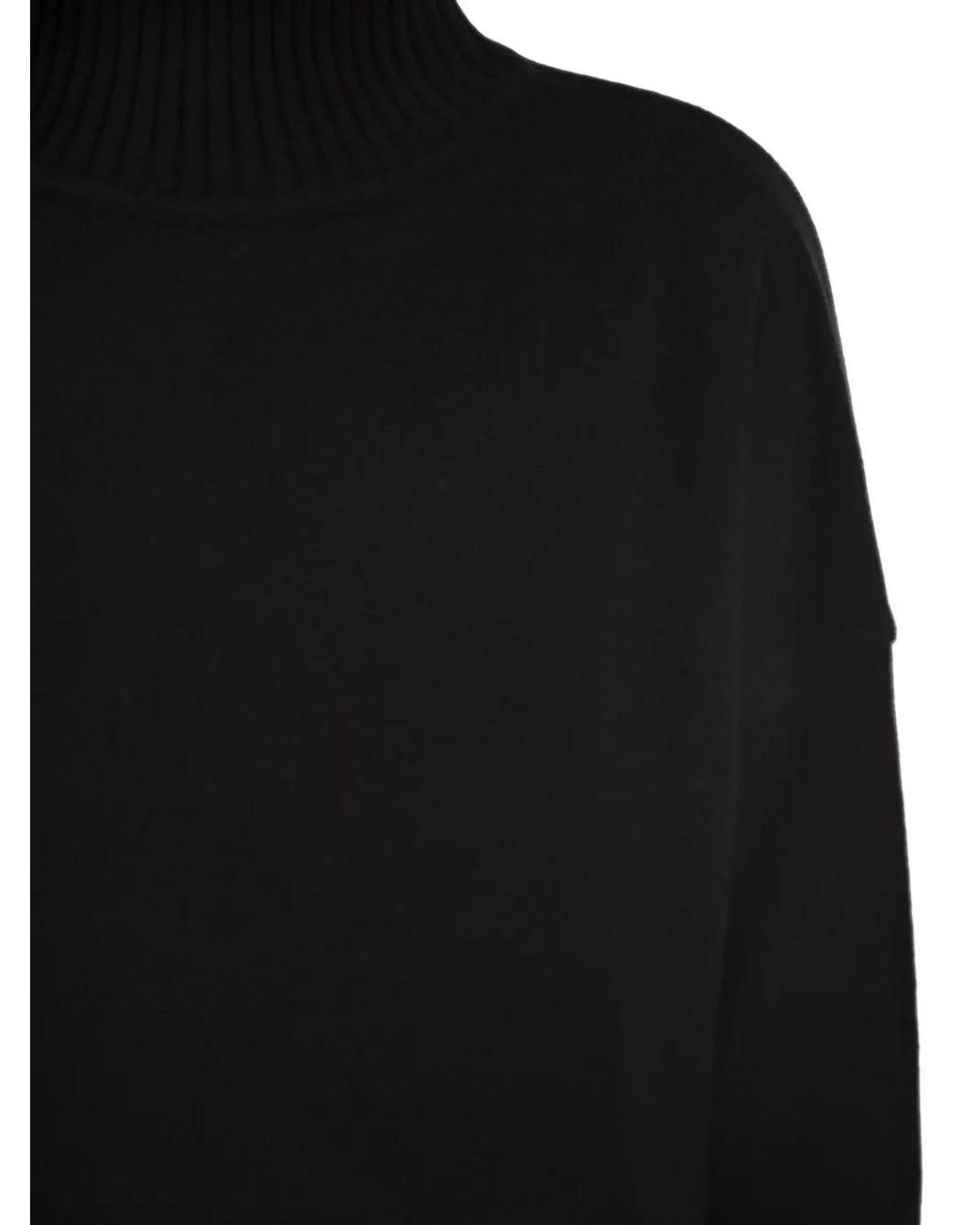 Weekend by Maxmara Black Borgia Turtleneck Oversized Sweater