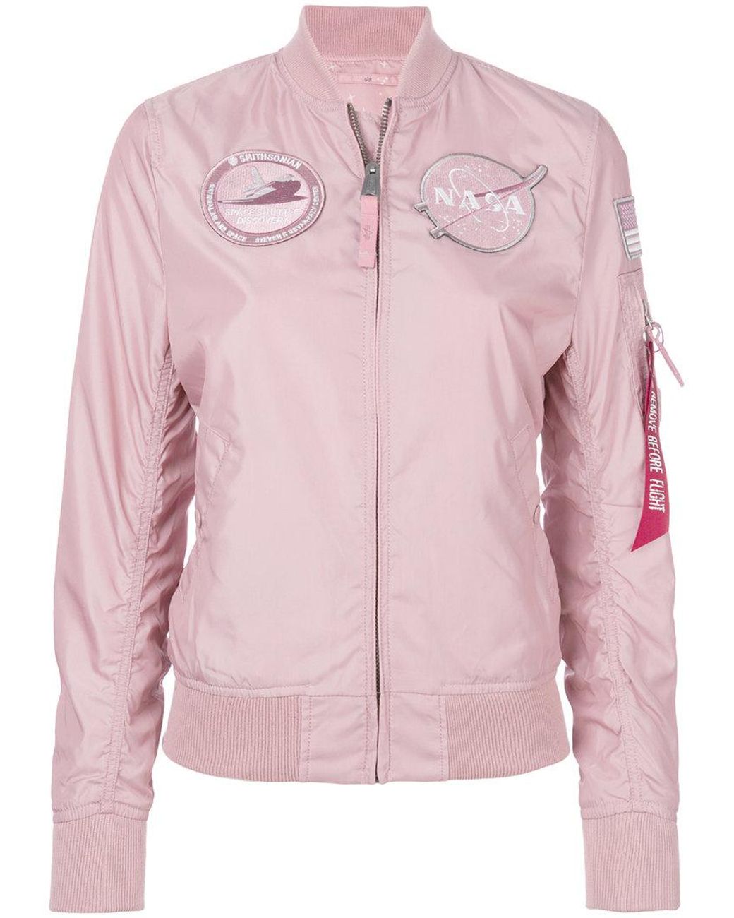 Alpha Industries Synthetic Nasa Bomber Jacket in Pink & Purple (Pink) | Lyst