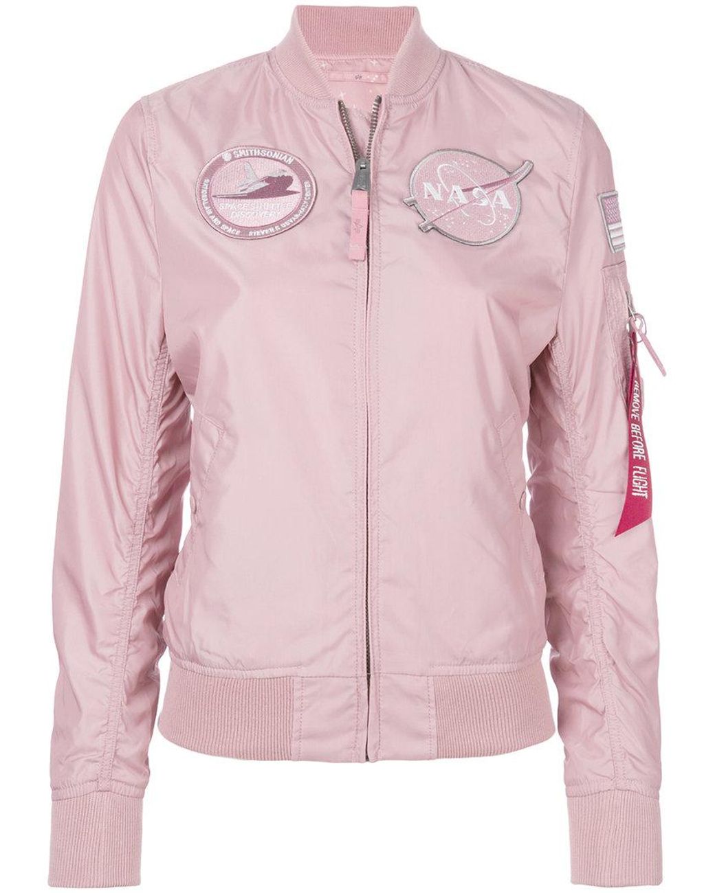 Alpha Industries Nasa Bomber Jacket in Pink | Lyst