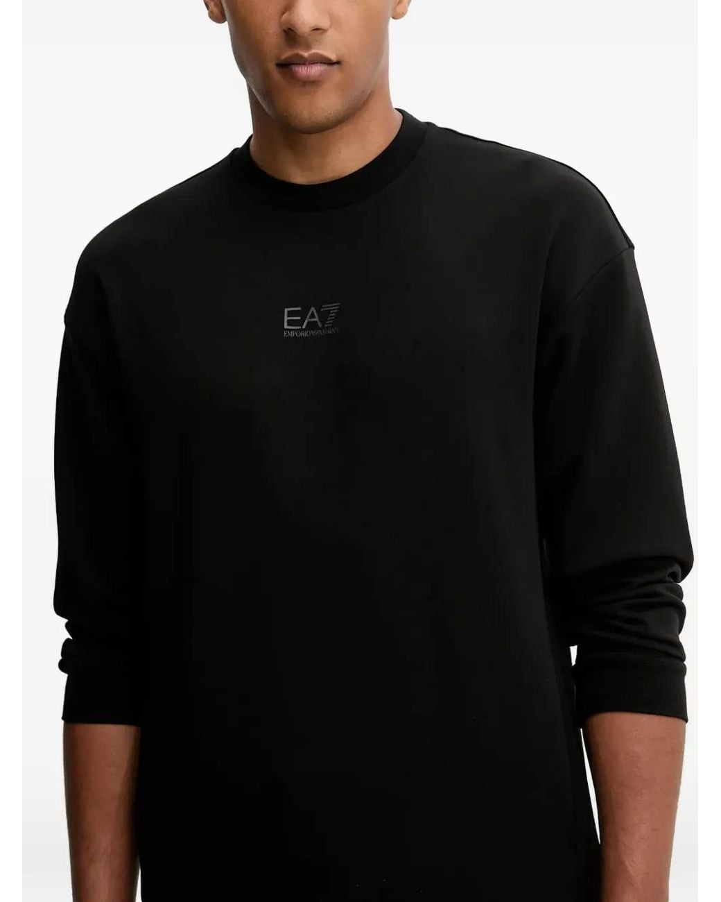 EA7 Sweater Met Logodetail in het Black voor heren